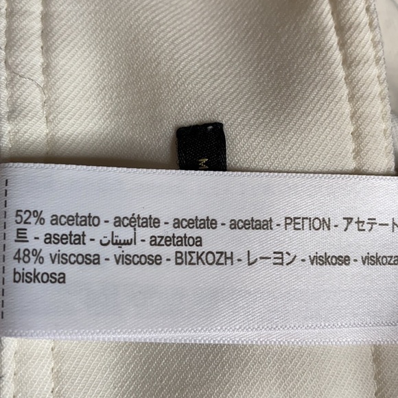 NWT. Massimo Tutti Cream Wool Blend Trousers with Dart Details. Size 6. - Picture 6 of 10